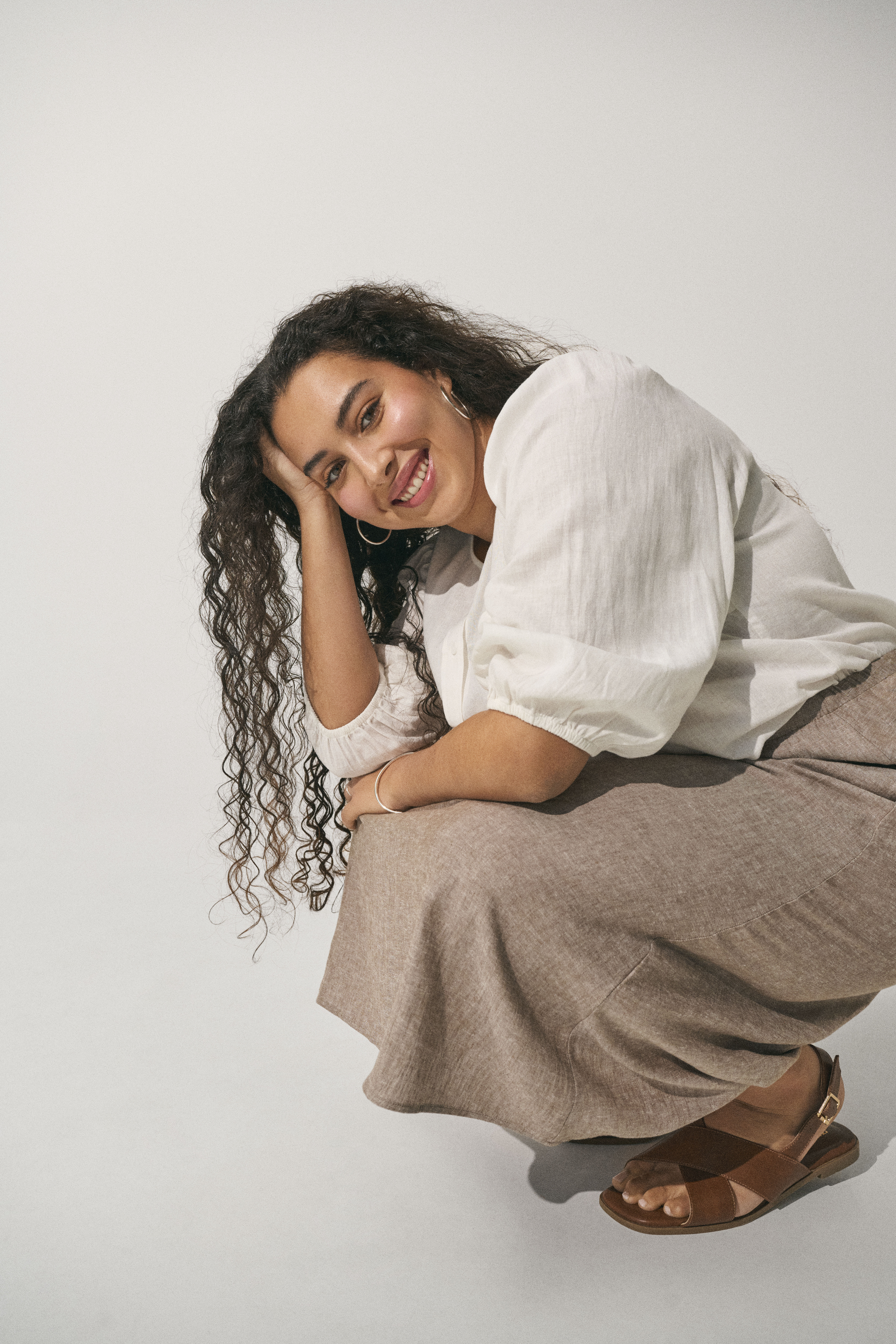 Zizzi Linnekl&auml;nning med kjol, , Model