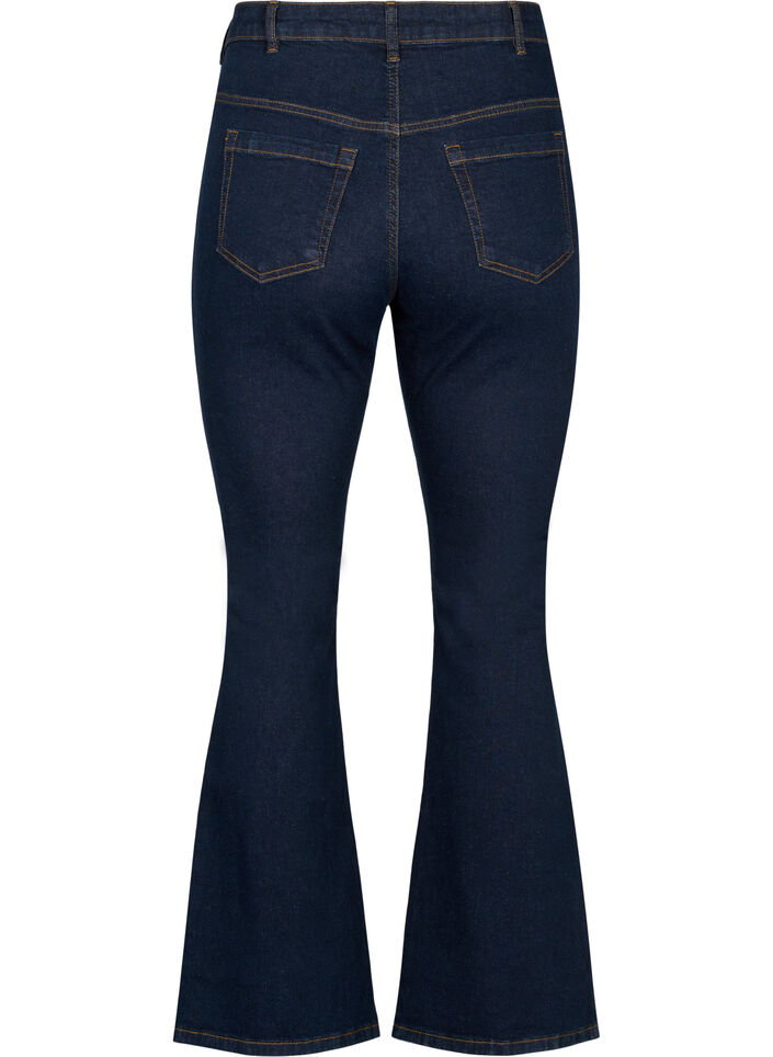 Ellen bootcut jeans med hög midja, Blå, Packshot image number 1