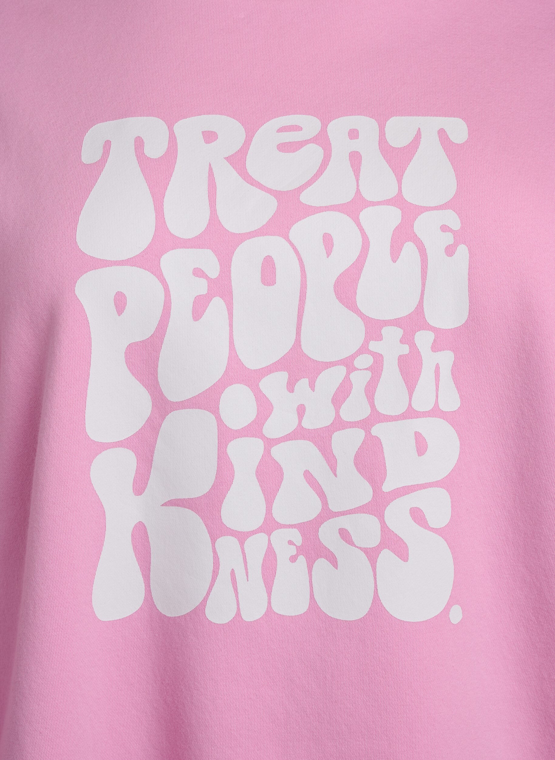 Zizzi Sweatshirt med texttryck, Bubblegum, Packshot image number 2