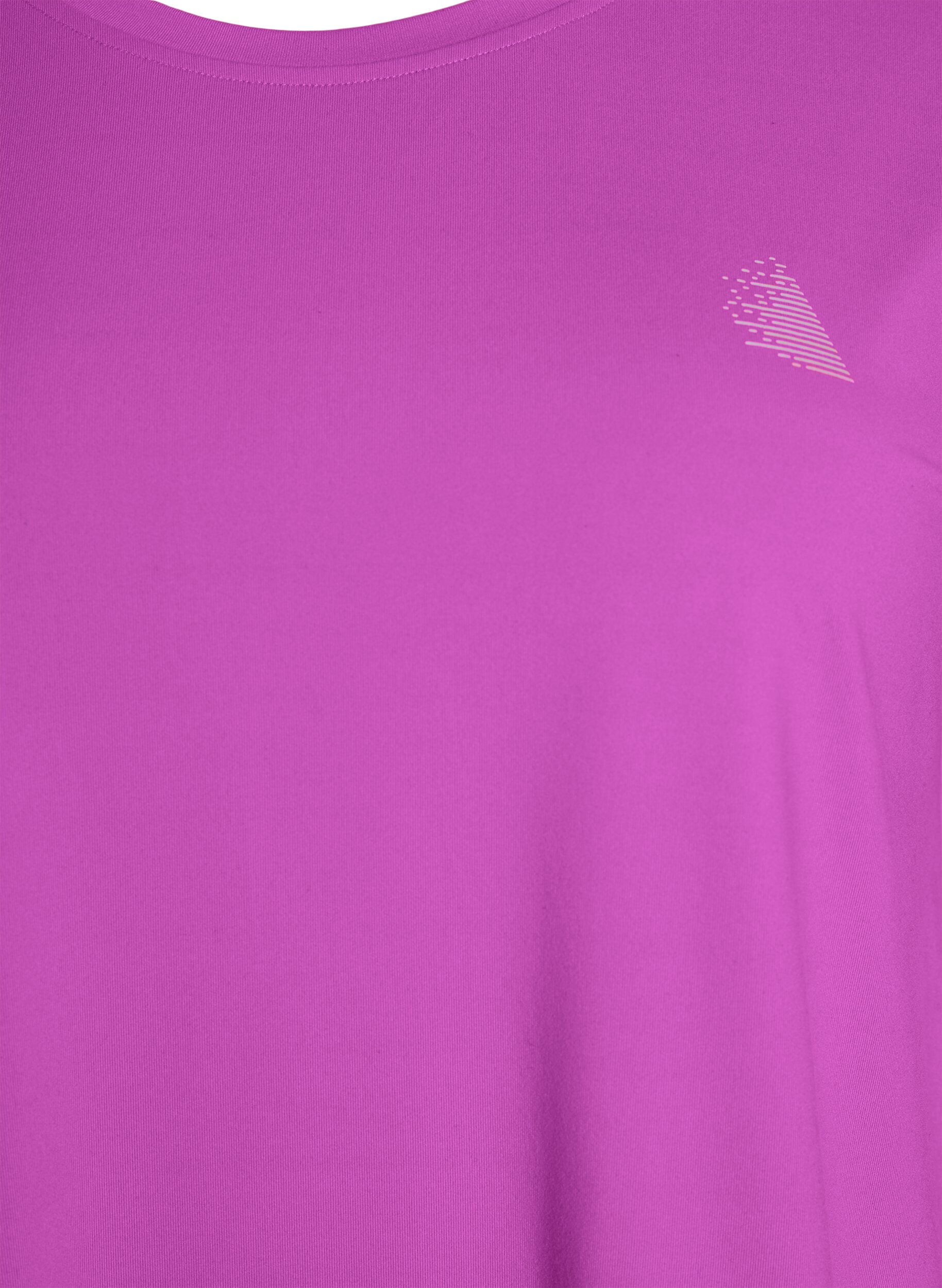 ZizziEnf&auml;rgad tr&auml;nings-T-shirt, Lila, Packshot image number 2