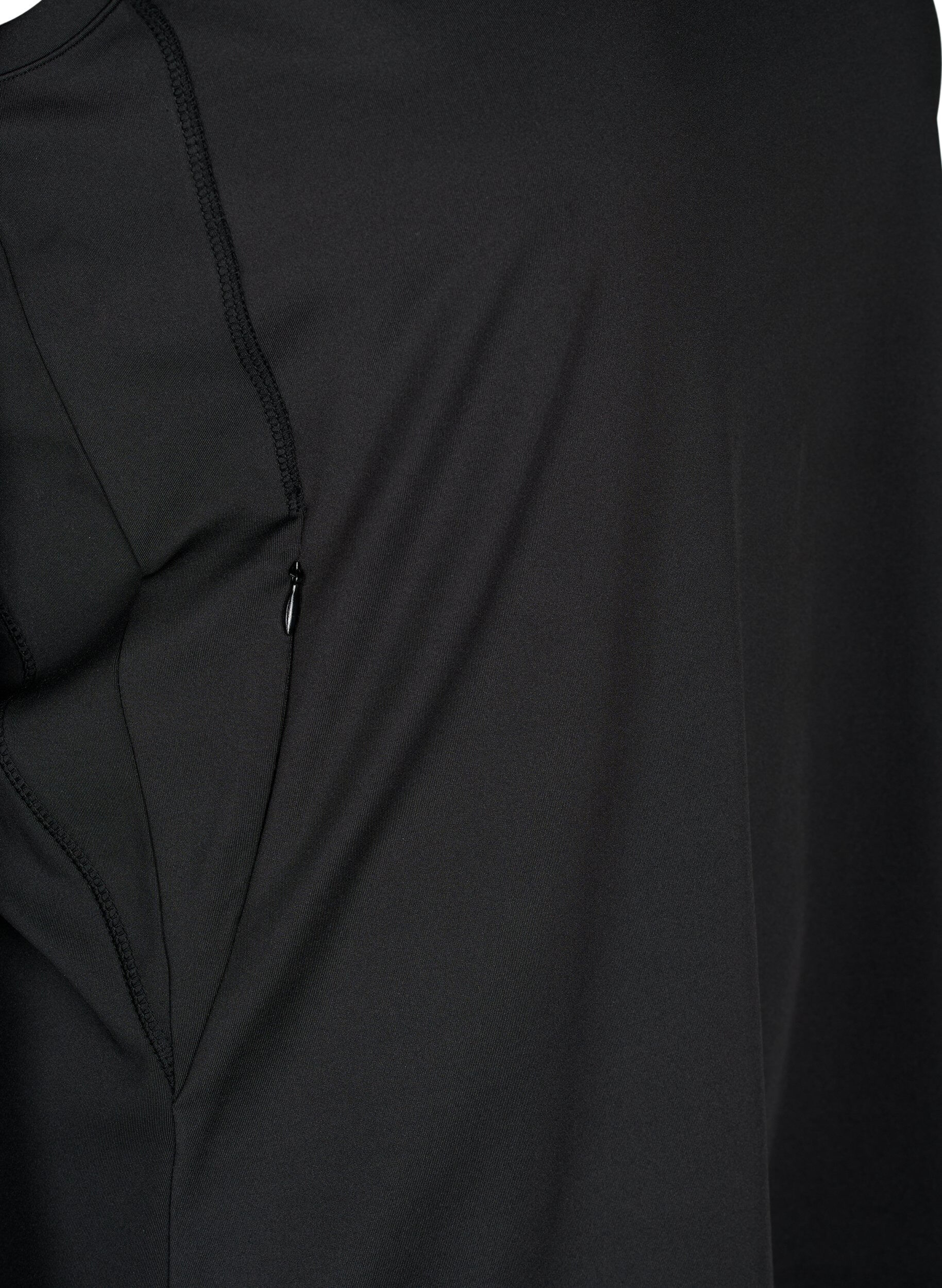 Zizzi Tr&auml;ningstopp med brottarrygg och mesh, Black, Packshot image number 3