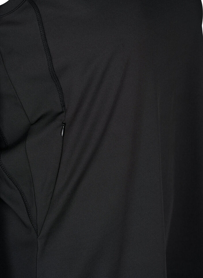 Träningstopp med brottarrygg och mesh, Black, Packshot image number 3