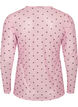 Blus i mesh med tryck, Rosa, Packshot image number 1