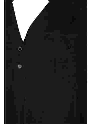 Viskostunika med korta ärmar, Black, Packshot image number 2