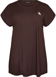 L&aring;ng tr&auml;nings-t-shirt, Brun