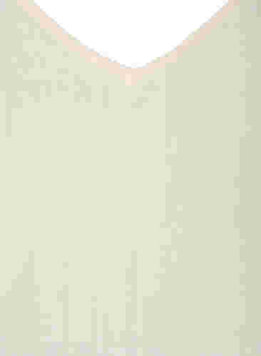 Blus i bomull med broderi och korta ärmar, Buttercream, Packshot image number 2