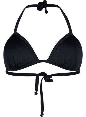 Enfärgad triangelformad bikini, Black, Packshot image number 0