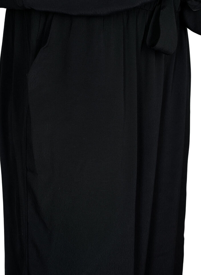 Ärmlös jumpsuit i viskos, Black, Packshot image number 3