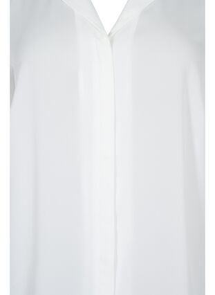 Enfärgad skjorta med V-ringning, Bright White, Packshot image number 2