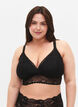 Spets Bralette med bakdetalj, Black, Model image number 0