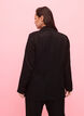 Jacquard blazer i viskos, ton i ton, Black, Model image number 1