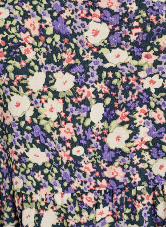 Kort&auml;rmad kl&auml;nning med A-linje och sk&auml;rningar, Lila, Packshot image number 2