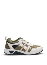 Sneakers med bred passform, Army Green/Rose Gold