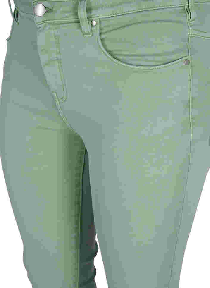 Super slim Amy jeans med hög midja, Frosty Green, Packshot image number 2