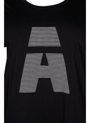  T-shirt till träning med print, Black w. stripe A, Packshot image number 2