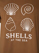 T-shirt i bomull med tryck, Brun, Packshot image number 2