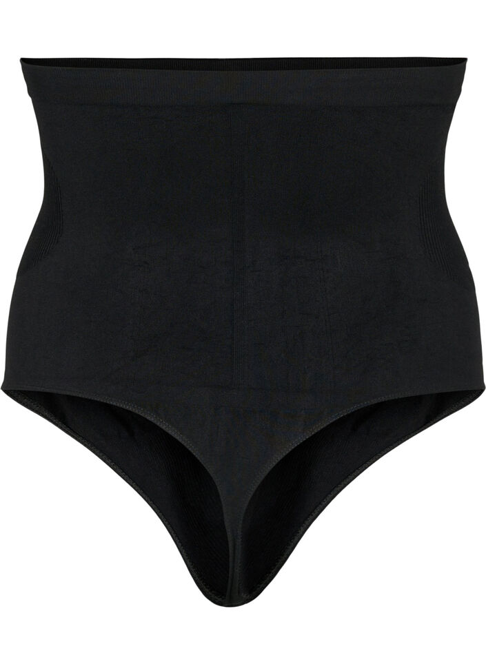Högmidjade shapewear g-string, Svart, Packshot image number 1