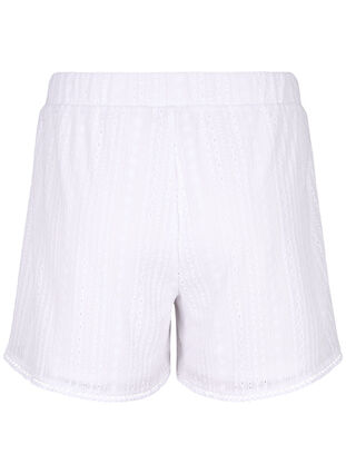 Shorts med strukturmönster, Bright White, Packshot image number 1
