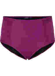 Bikinitrosor med hög midja och draperingar, Dark Purple