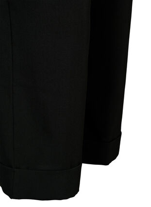 Byxor med hög midja och uppvikning, Black, Packshot image number 3