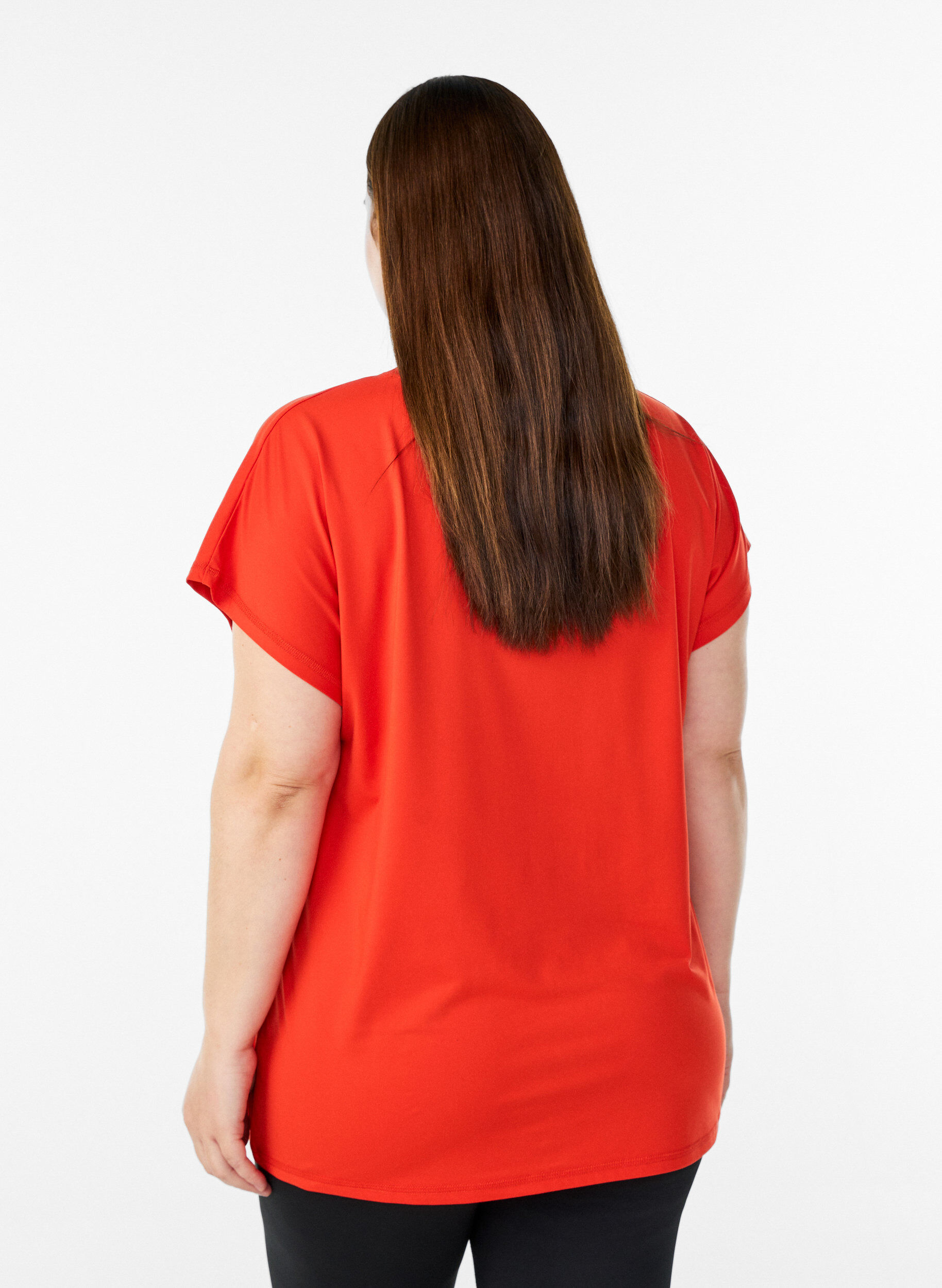 ZizziEnf&auml;rgad tr&auml;nings-T-shirt, Orange, Model image number 2