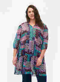 FLASH - Tryckt tunika med 3/4-ärmar, Multi Ethnic , Model