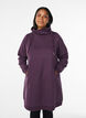 Kort sweatshirtkl&auml;nning med h&ouml;g krage och fickor, Lila, Model image number 0