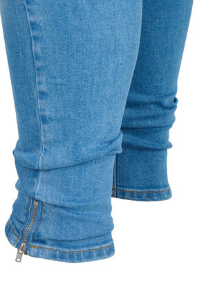 Super slim Amy jeans med dragkedja, Light blue, Packshot image number 3