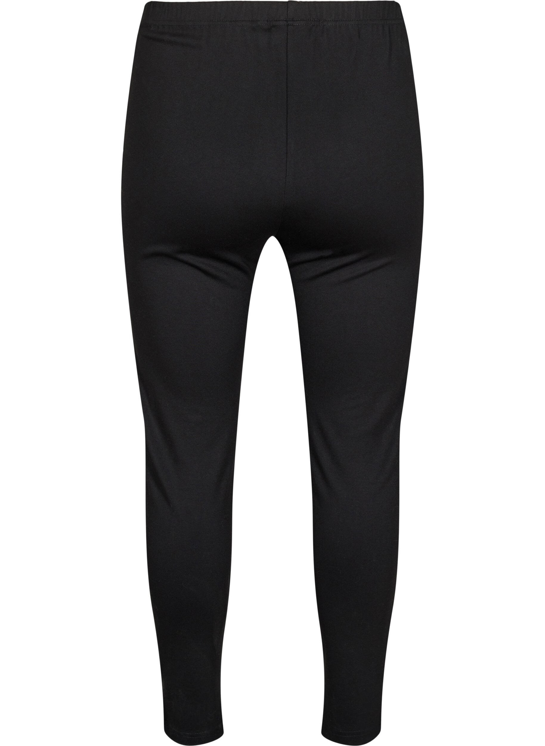 Zizzi Leggings i viskos med dragkedjedetalj, Svart, Packshot image number 1