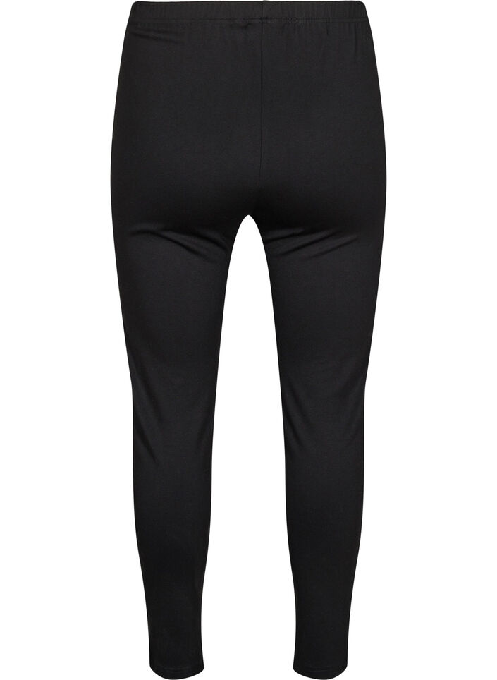 Leggings i viskos med dragkedjedetalj, Svart, Packshot image number 1