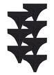 7-pack G-string i bomull, Svart, Packshot image number 1