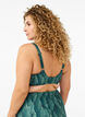 Vadderad bikinitopp med tryck, Grön, Model image number 2