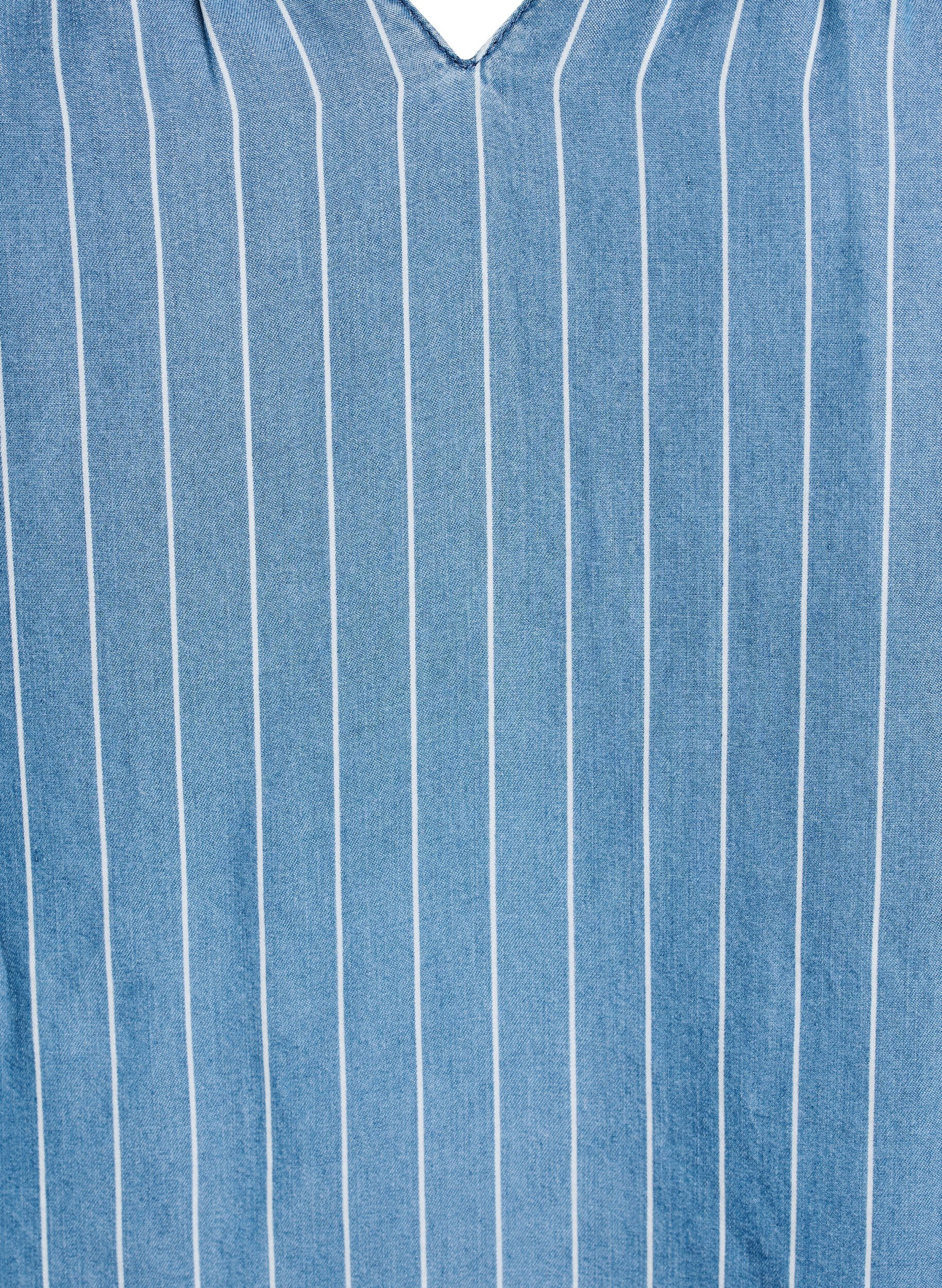 Zizzi Randig denimblus med l&aring;nga &auml;rmar, Bl&aring;, Packshot image number 2