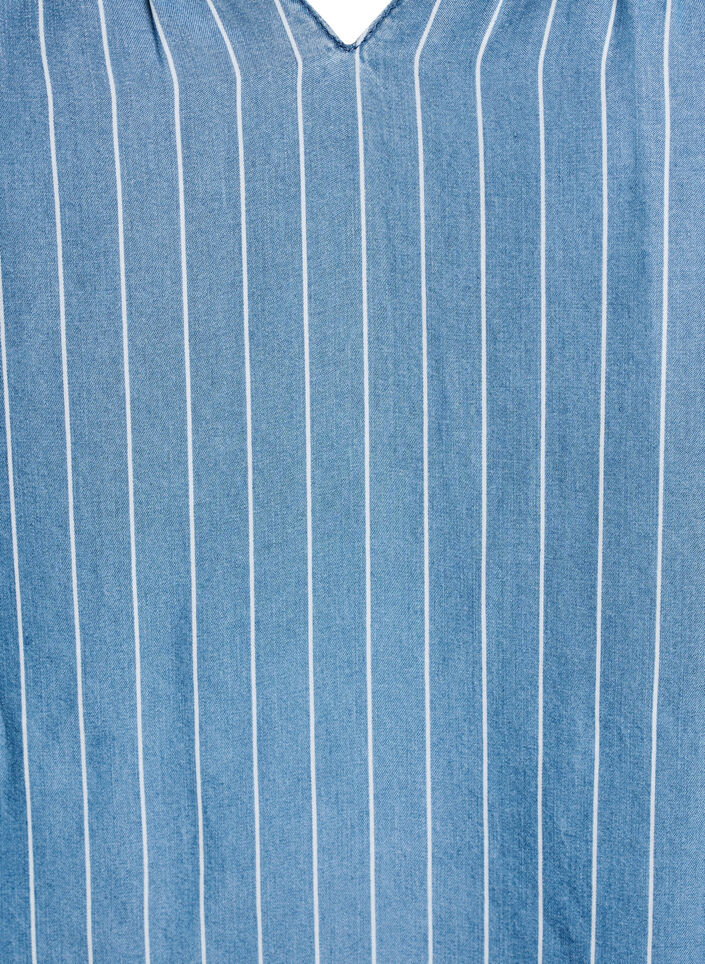 Randig denimblus med långa ärmar, Blå, Packshot image number 2