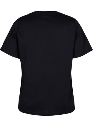 T-shirt med nitar i ekologisk bomull, Black Star , Packshot image number 1