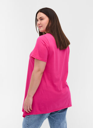 A-linjeformad t-shirt i bomull, Beetroot Pur SUMMER, Model image number 1