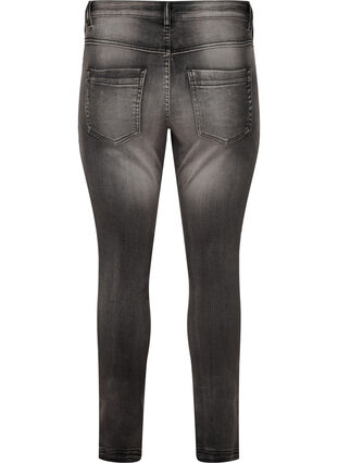 Slim fit Emily jeans med normalhög midja, Dark Grey Denim, Packshot image number 1
