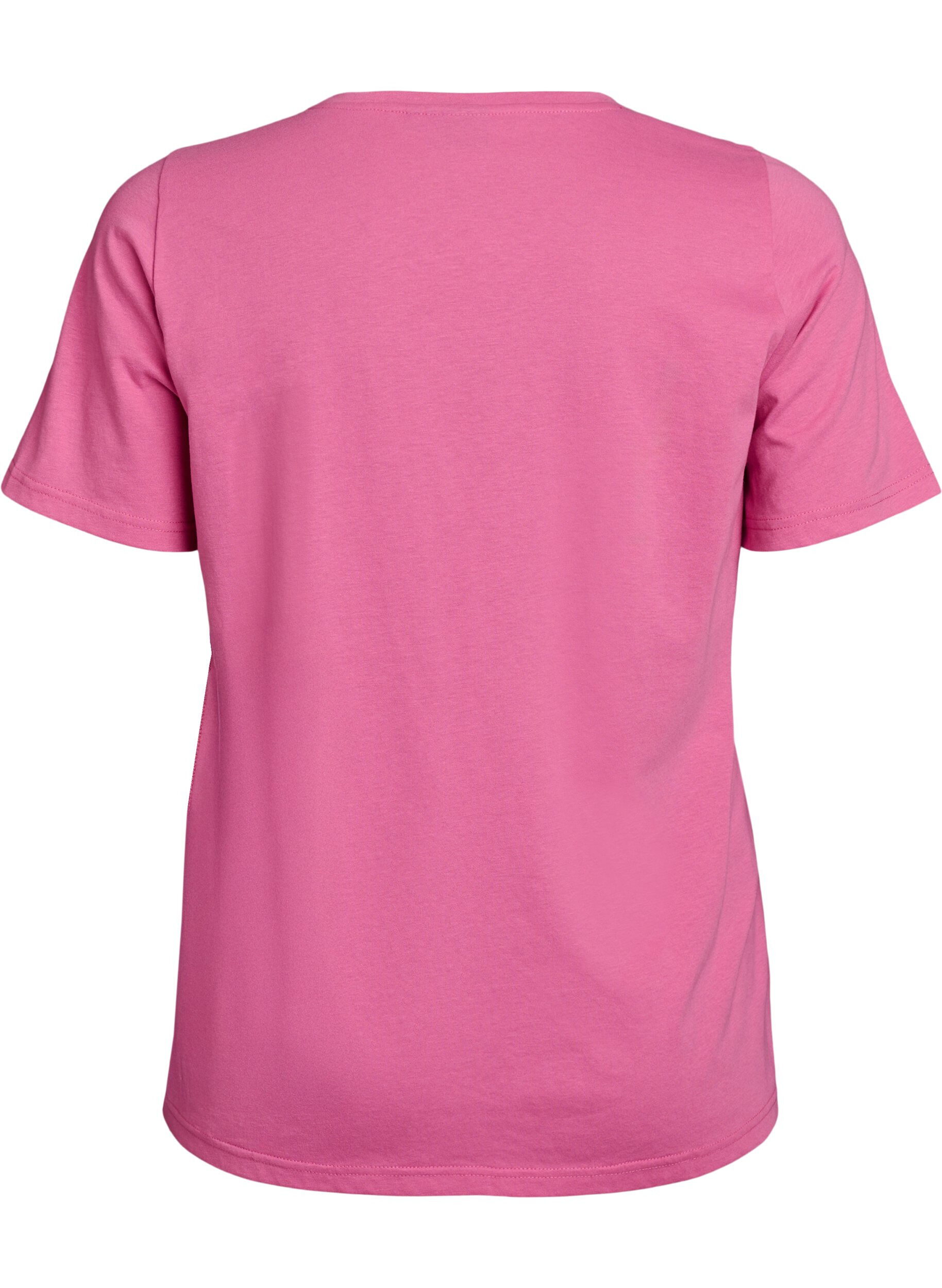 ZizziT-shirt med tryck, Rosa, Packshot image number 1