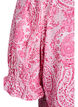 Blus i viskos med paisleym&ouml;nster och fyrkantig halsringning, Rosa, Packshot image number 3