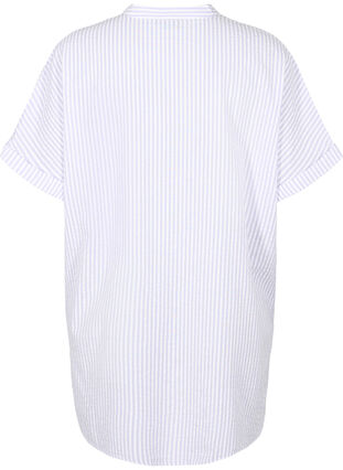 Randig skjorta med bröstfickor, White/LavenderStripe, Packshot image number 1