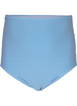 Randig bikinitrosa med extra hög midja, BlueWhite Stripe AOP, Packshot image number 0