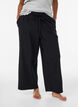 Ribbade pyjamasbyxor med raka ben, Svart, Model image number 1