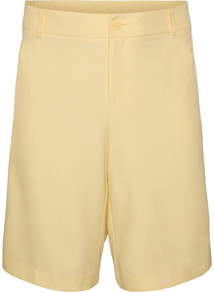 L&ouml;sa Bermudashorts med h&ouml;g midja, Gul, Packshot image number 0