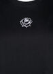 T-shirt i bomull med broderidetalje, Svart, Packshot image number 2