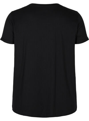  T-shirt till träning med print, Black Diva Pink, Packshot image number 1