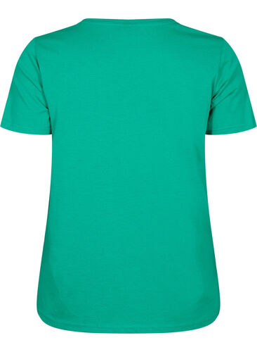 Kortärmad t-shirt med v-hals, Simply Green, Packshot image number 1