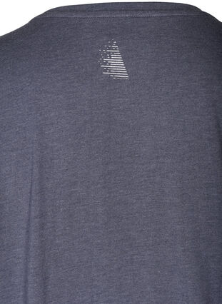 Tränings t-shirt med textprint, Odysses Gray, Packshot image number 3