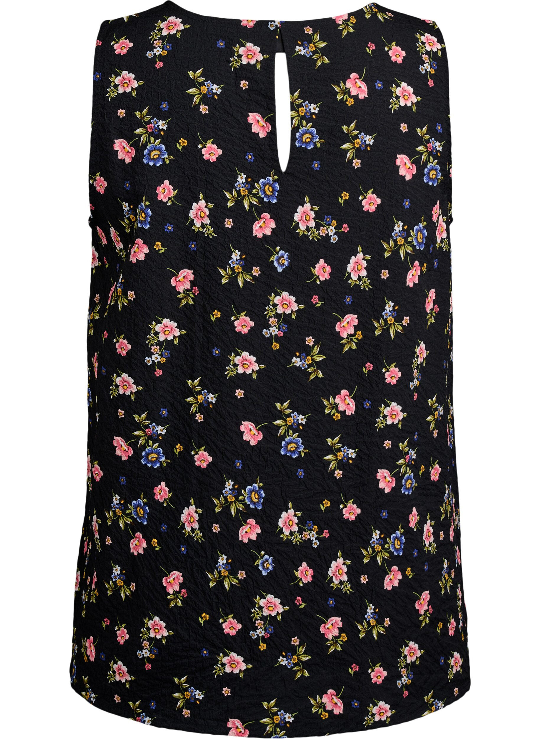 Zizzi FLASH &ndash; &Auml;rmelloses Top mit Struktur, Svart, Packshot image number 1