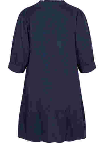 Klänning med 3/4 ärmar, Navy Blazer, Packshot image number 1