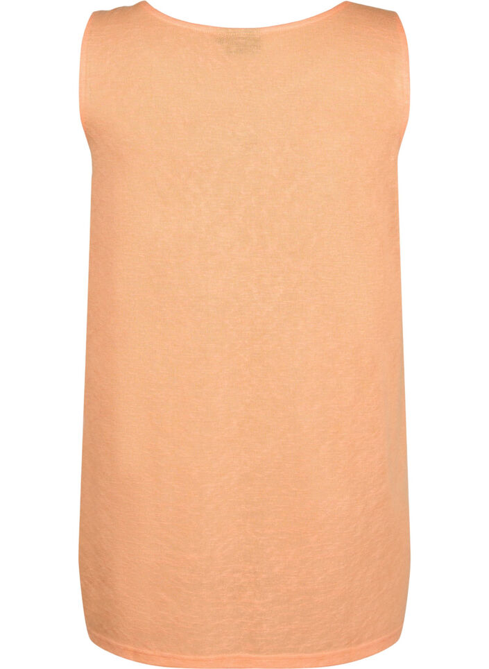 Topp med struktur och rund hals, Mock Orange, Packshot image number 1